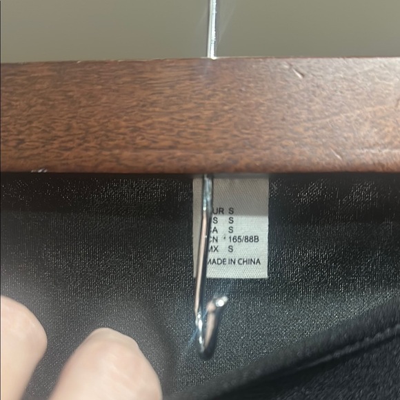 Black Ribbed Asymmetrical Sheath Dress - Picture 4 of 6